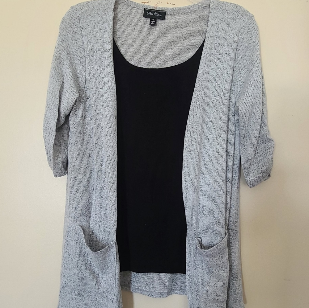 Woman's 1/2 Sleeve Cardigan Shirt